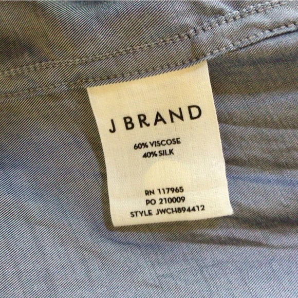 J Brand Silk blend shirt, Grey, Small - Picture 4 of 5